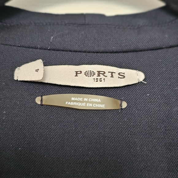 Ports 1941 Navy Blue 100% Wool Dress with 100% Silk Lining - Picture 6 of 7